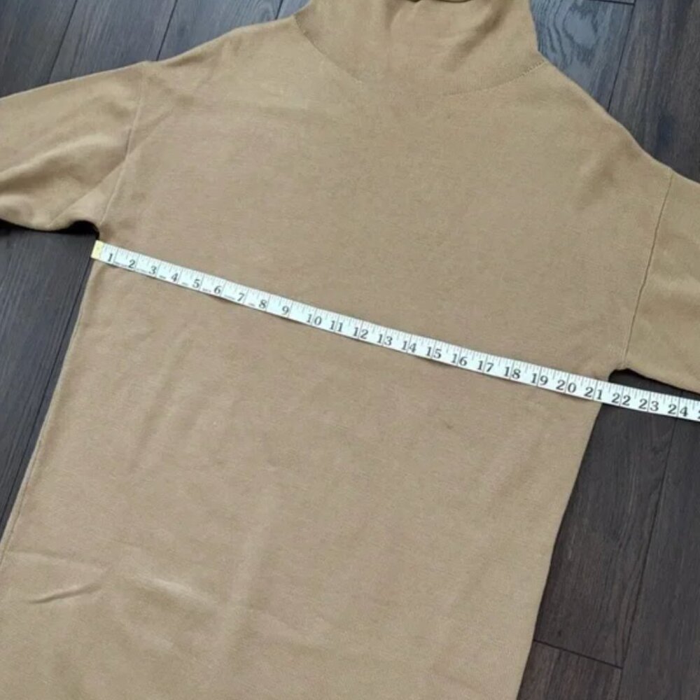 ARITZIA Wilfred Cyprie Turtleneck Sweater Dress Camel Brown / Size Small - Picture 9 of 11